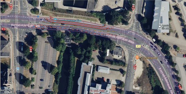 Projekt Deichband: Änderung der Verkehrsführung an der Konrad-Adenauer-Allee
