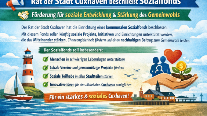 Rat der Stadt Cuxhaven beschließt Sozialfonds