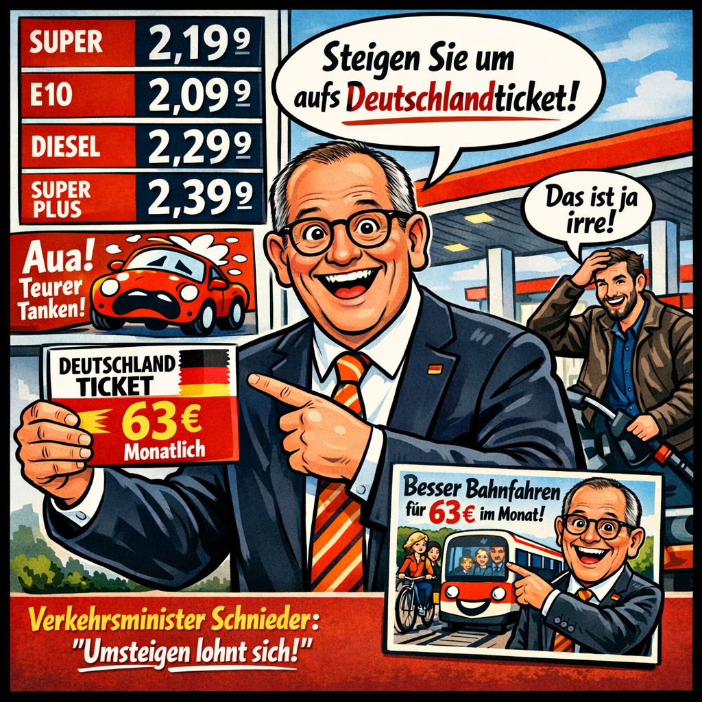 Bundesverkehrsminister Schnieder rät zum Umstieg auf das Deutschlandticket